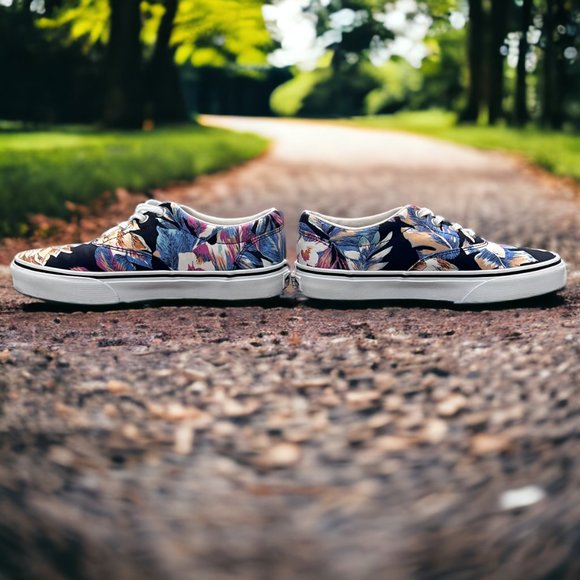 Vans Tropical Hawaiian Floral Sneakers | Women’s 6.5 | Low Top - Picture 3 of 7